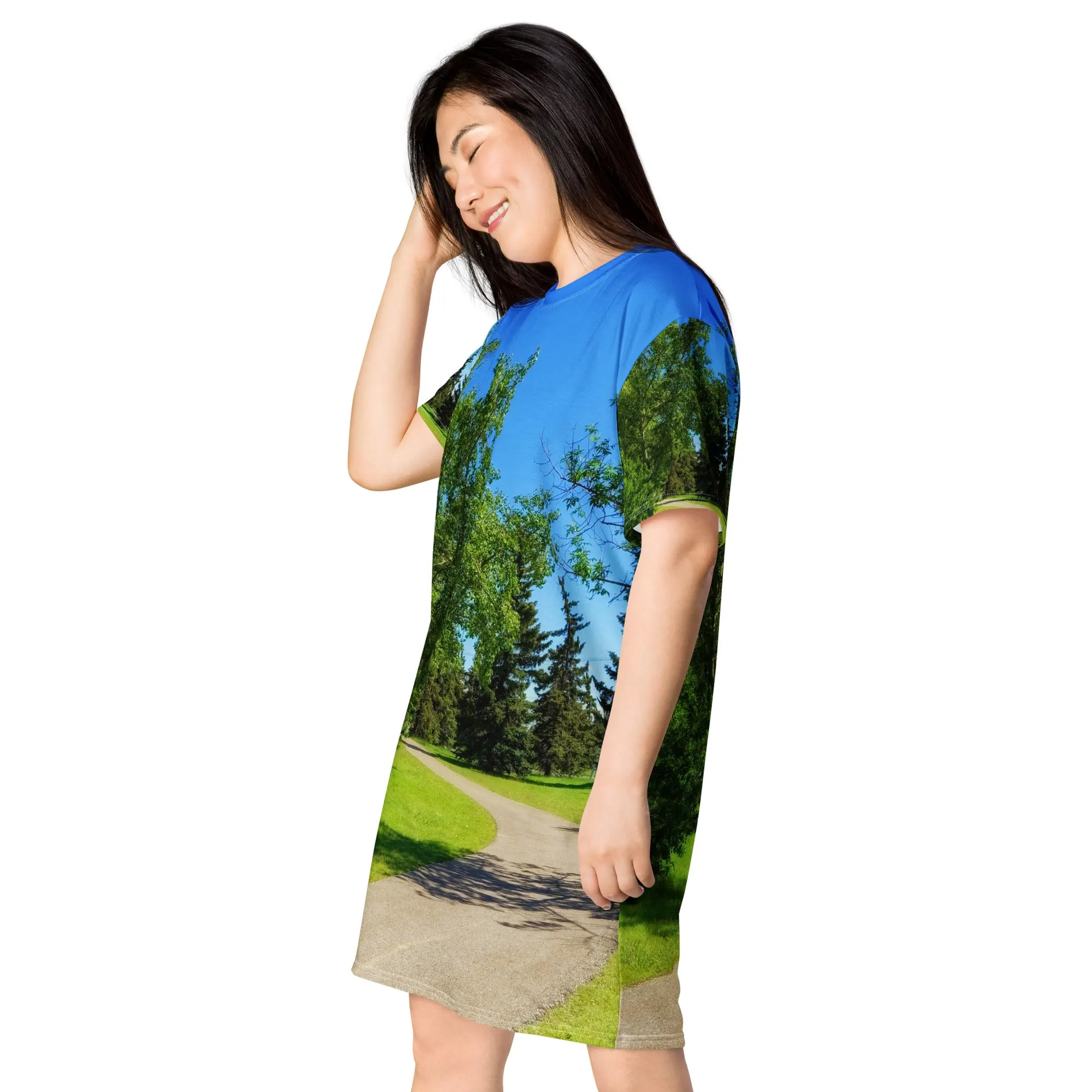All-Over T-Shirt Dress - Calgary in the Summer