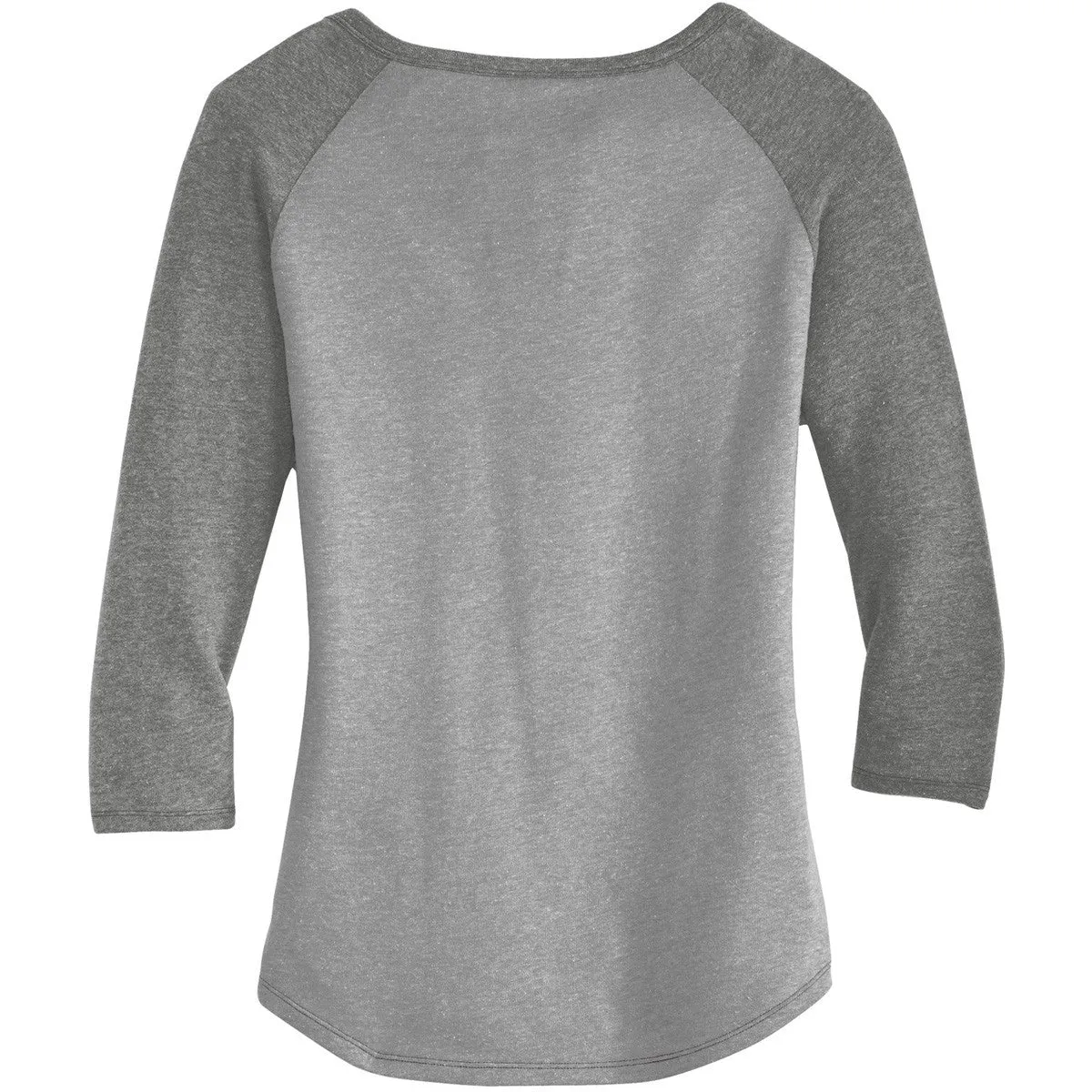 Alternative Apparel Women's Smoke/Vintage Coal Outfield 3/4-Sleeve Vintage 50/50 Tee