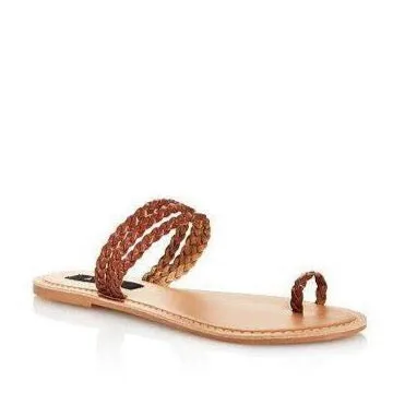Aqua Women's Slay Braided Strappy Sandals