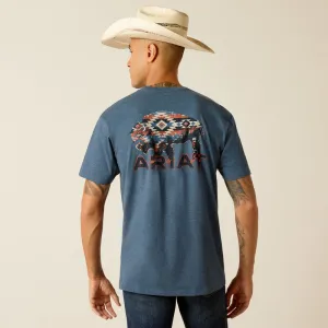 Ariat Men's Ariat SW Bison T-Shirt, Sailor Blue Heather