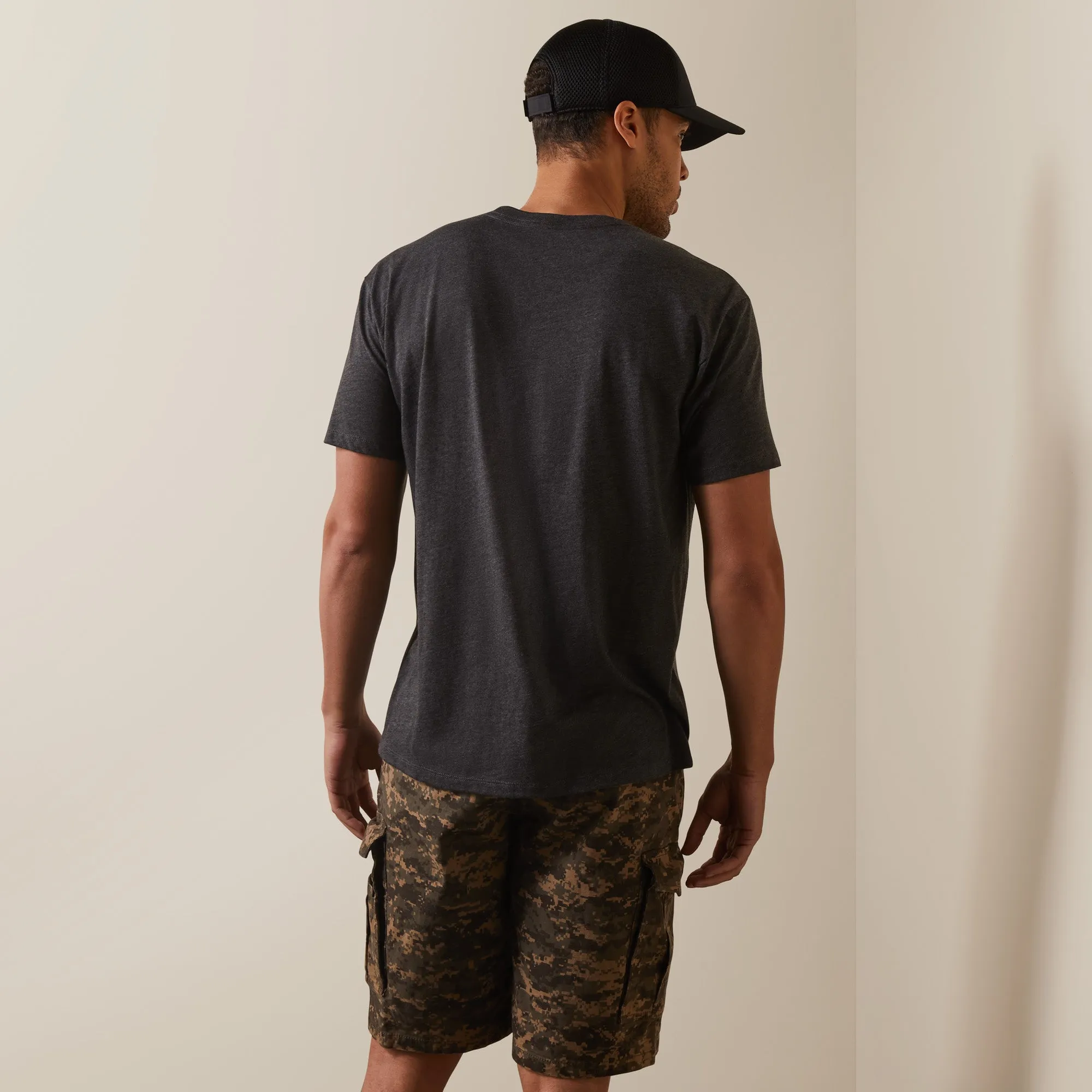 Ariat Men's Branded T-Shirt, Charcoal Heather