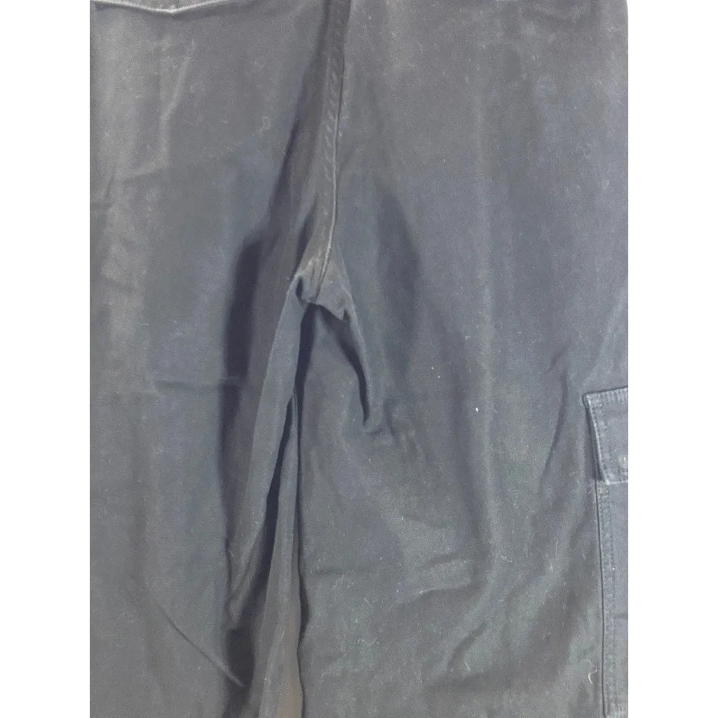 ARITZIA GOLDEN BY TNA Women's Black/Blue Floral Embroidered Cargo Pants SZ 6
