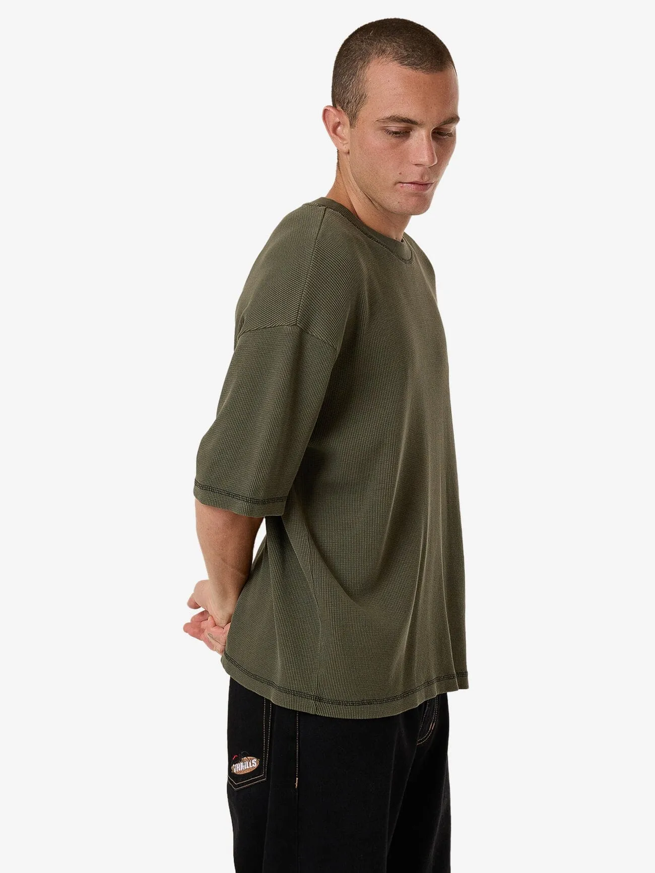 Arts & Industrial Box Fit Oversize Short Tee - Grape Leaf