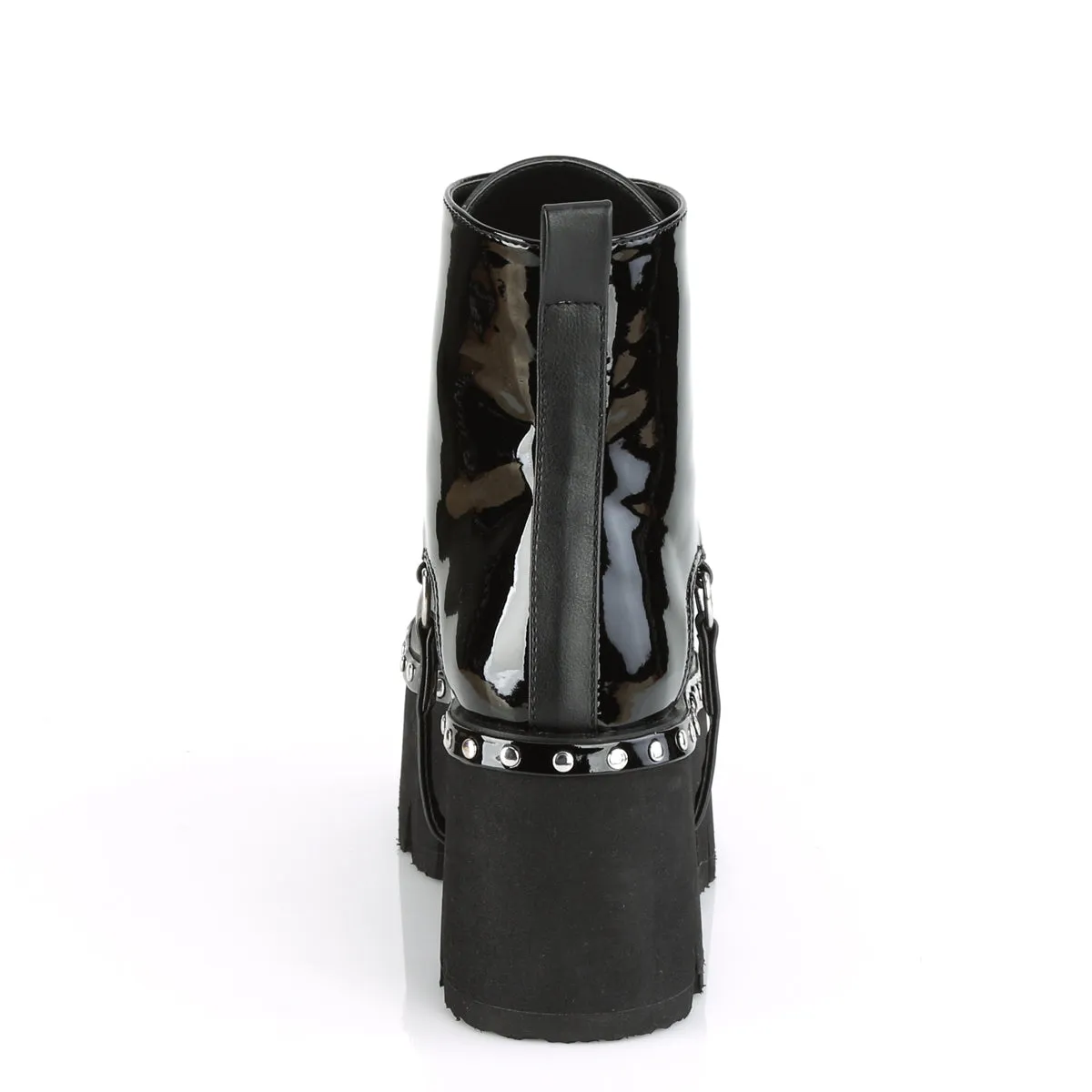 ASHES-100 DemoniaCult Black Sexy Women's Ankle Boots (Alternative Footwear)