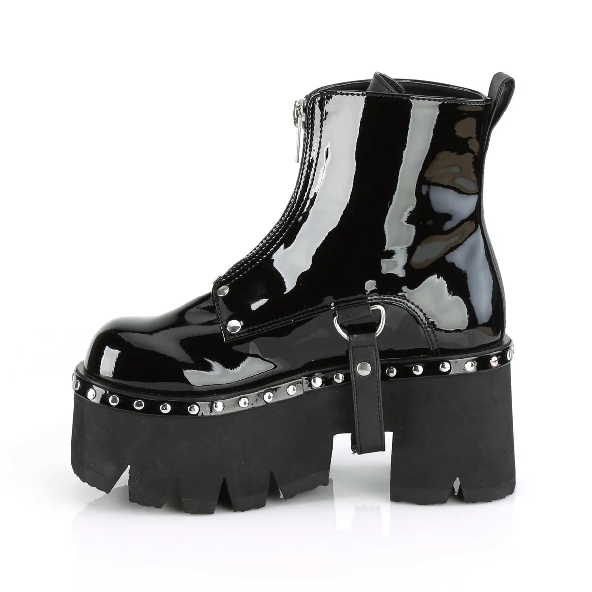 ASHES-100 DemoniaCult Black Sexy Women's Ankle Boots (Alternative Footwear)