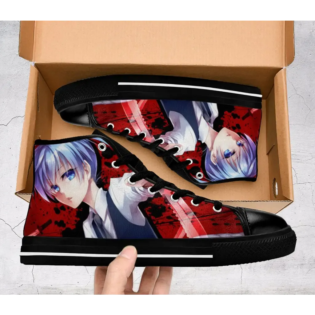 Assassination Classroom Shoes High Top Sneakers for Kids and Adults