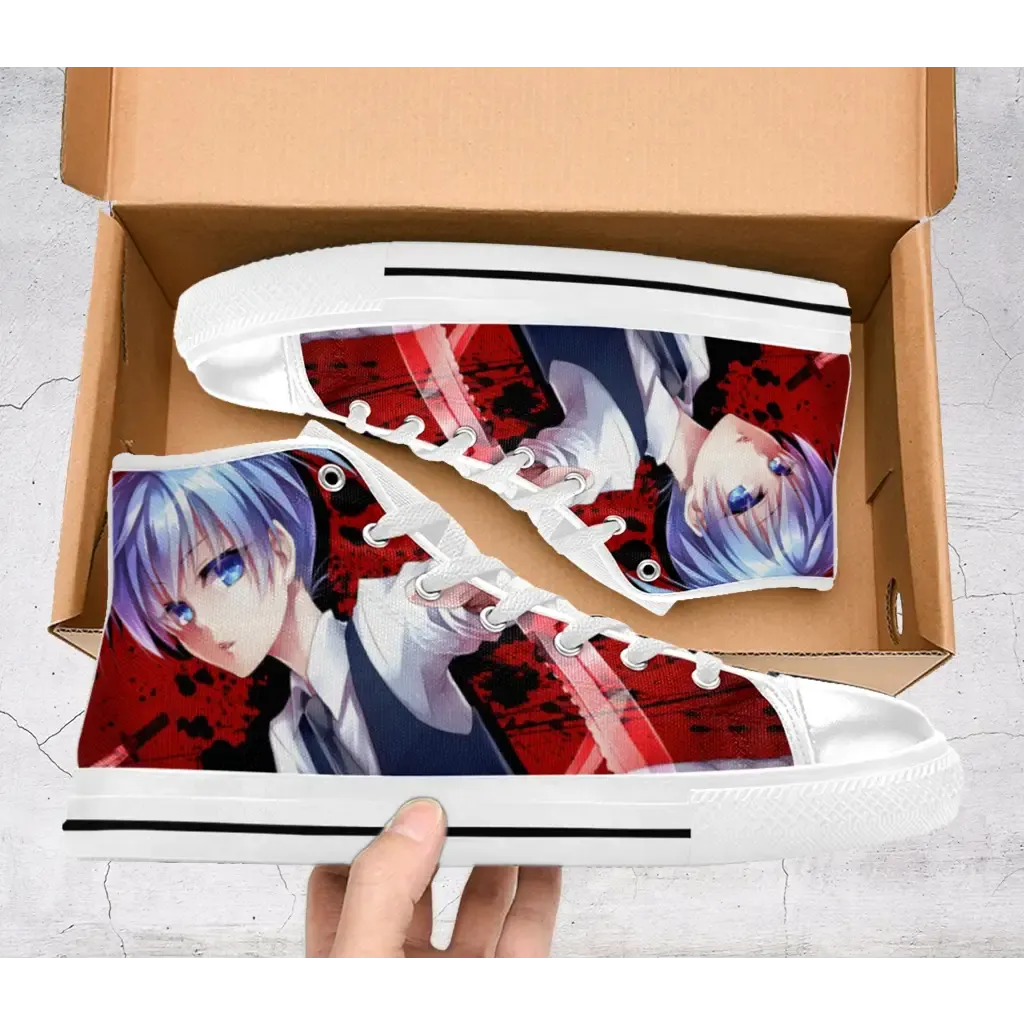 Assassination Classroom Shoes High Top Sneakers for Kids and Adults