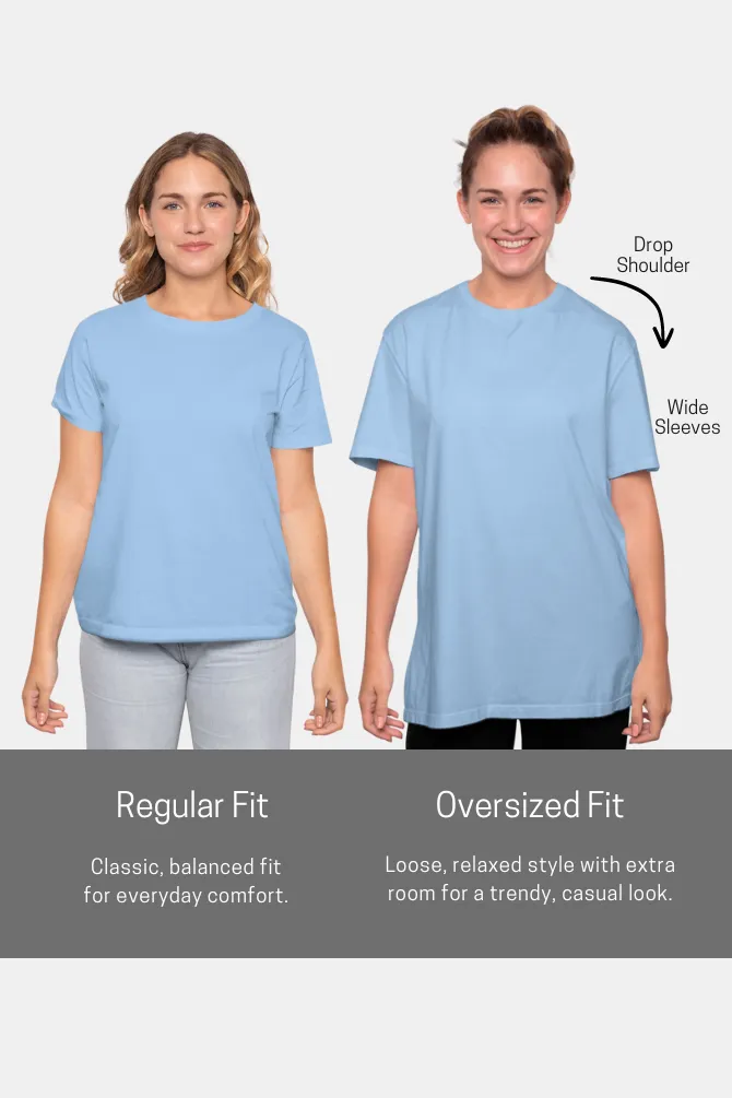 Baby Blue Oversized T-shirt for women