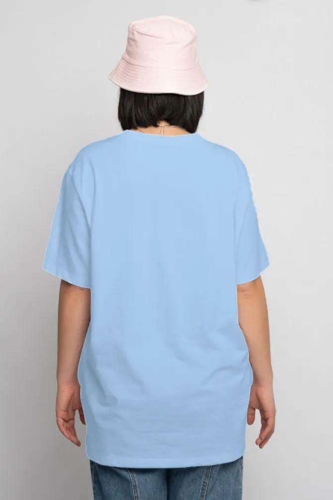 Baby Blue Oversized T-shirt for women