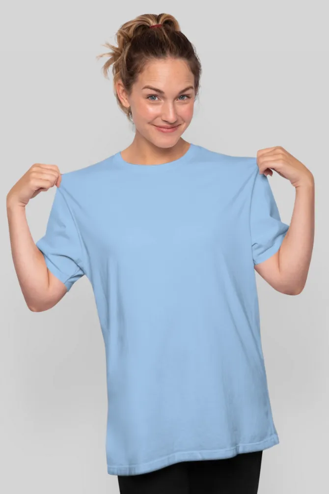 Baby Blue Oversized T-shirt for women