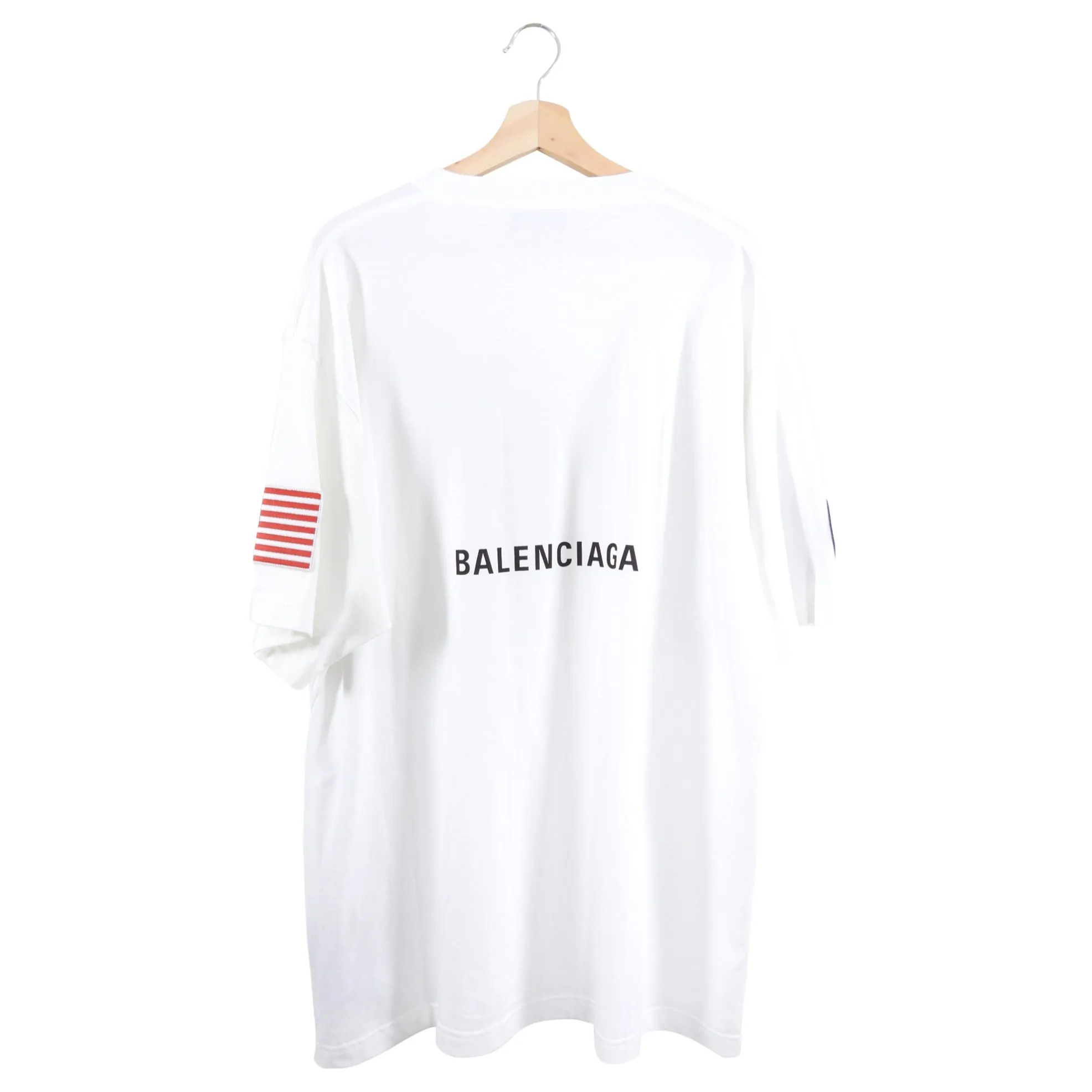 Balenciaga Unifit White Oversized Nasa Patch T Shirt