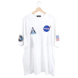 Balenciaga Unifit White Oversized Nasa Patch T Shirt