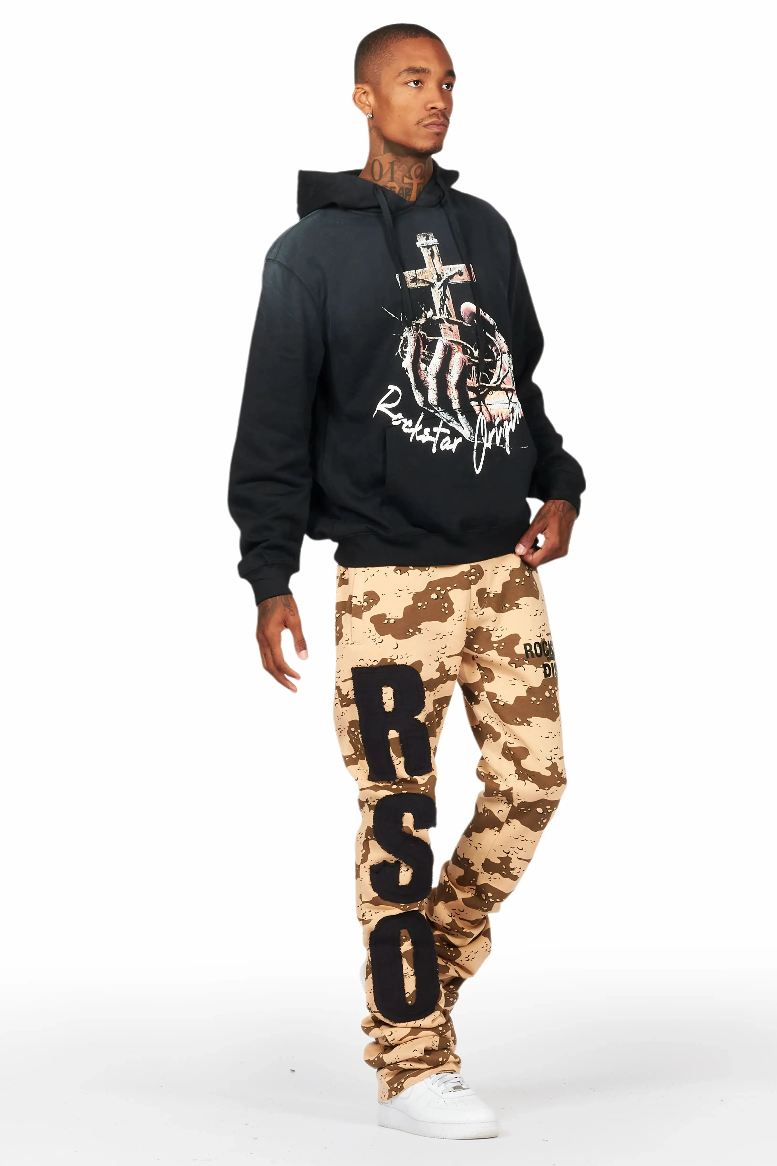 Bansi Desert Camo Super Stacked Trackpant