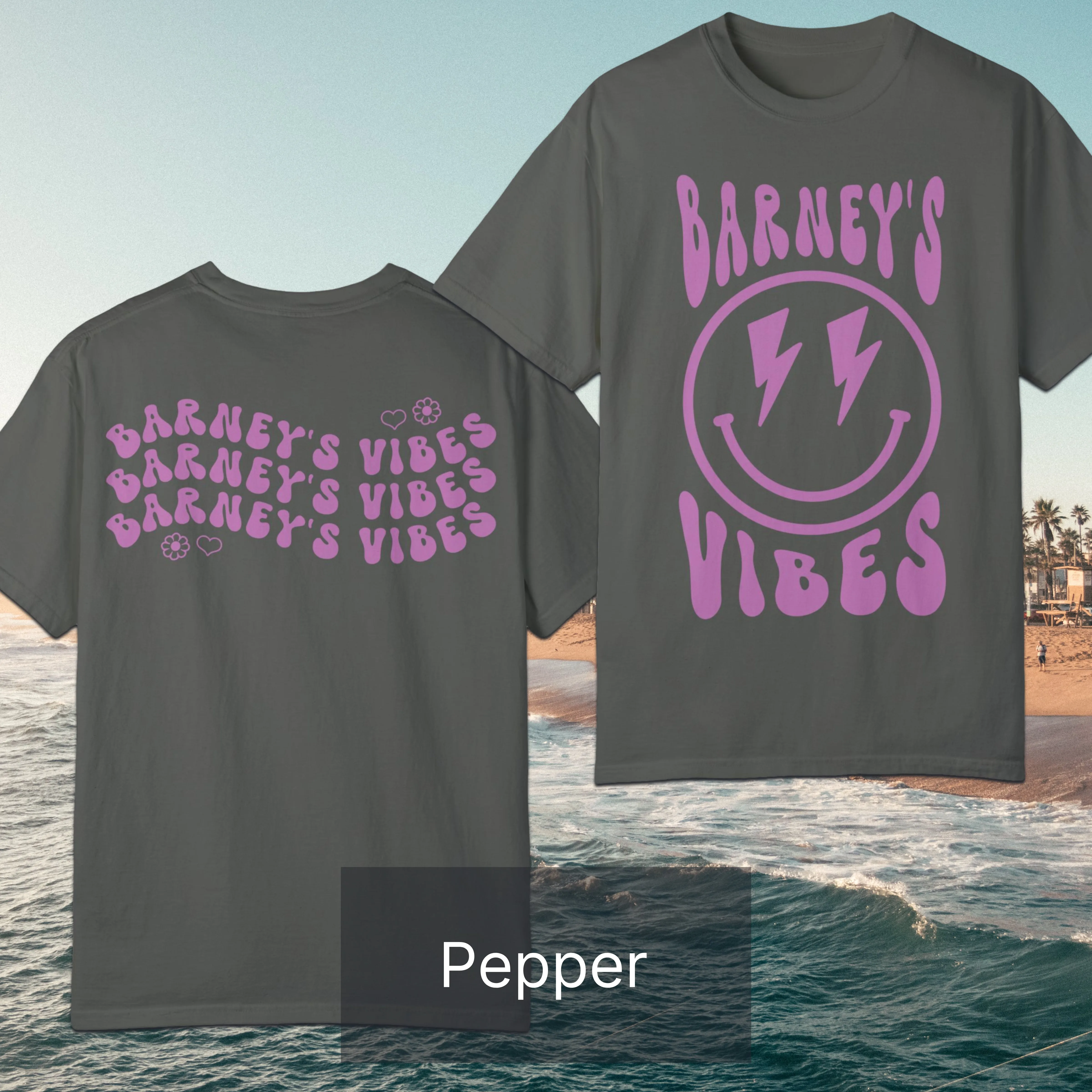 Barney's Vibes | BARNEY'S BEANERY - Women's Smiley Face Tee