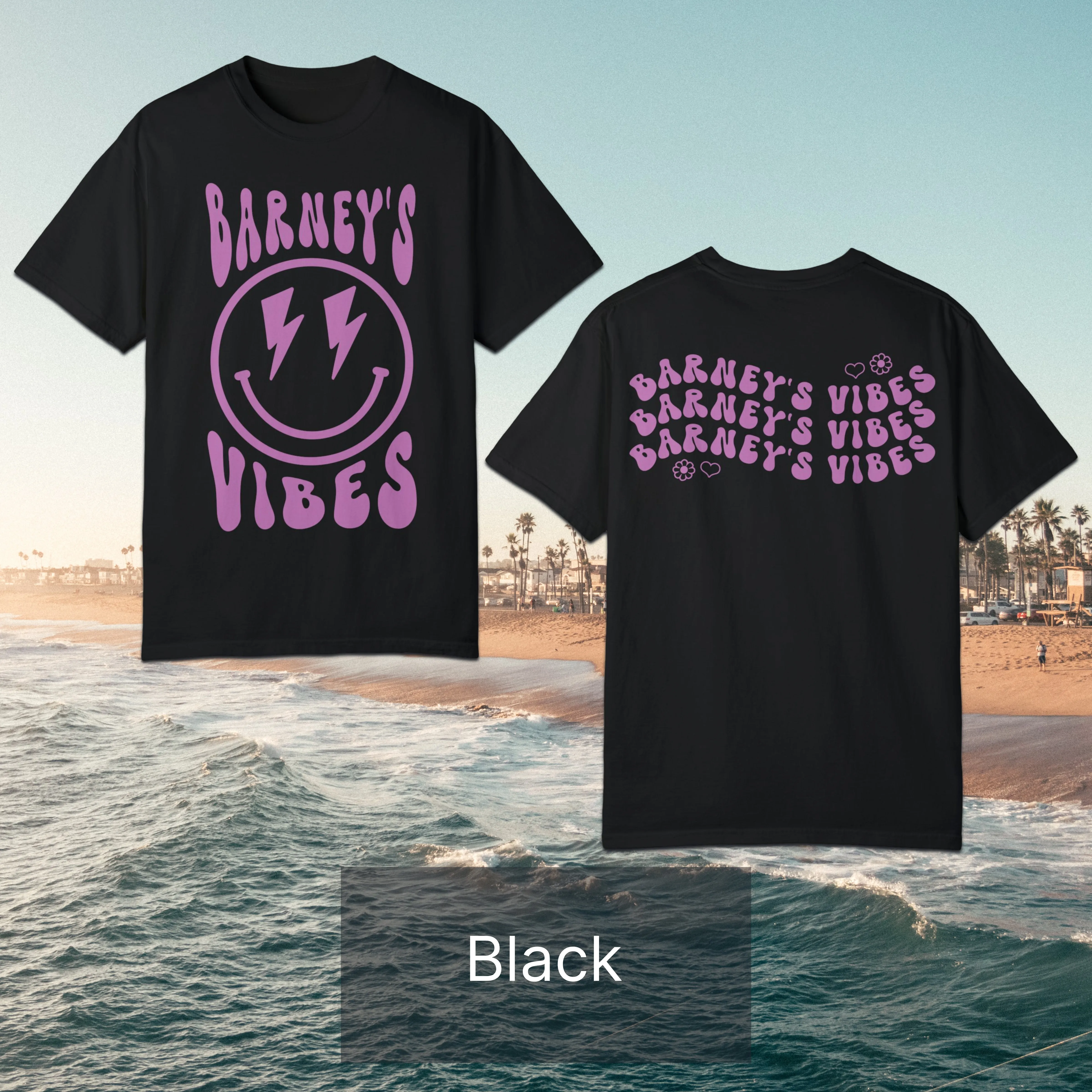 Barney's Vibes | BARNEY'S BEANERY - Women's Smiley Face Tee