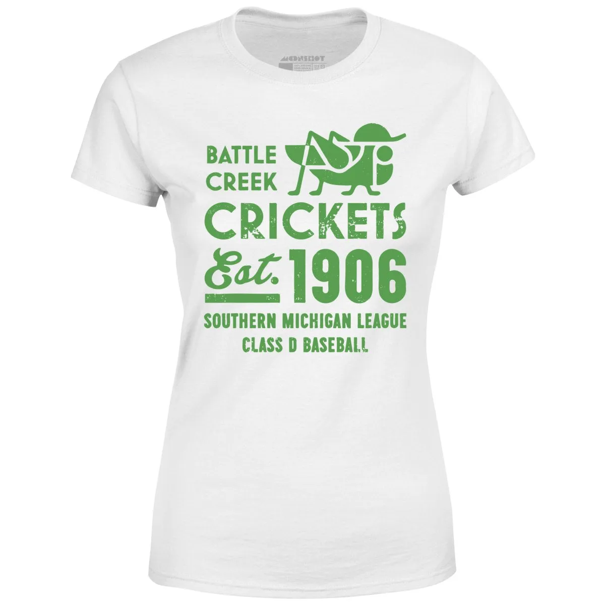 Battle Creek Crickets - Michigan - Vintage Defunct Baseball Teams - Women's T-Shirt