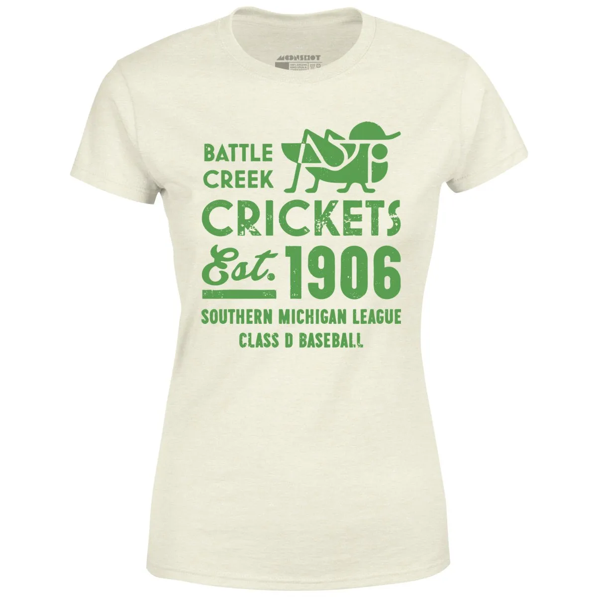 Battle Creek Crickets - Michigan - Vintage Defunct Baseball Teams - Women's T-Shirt