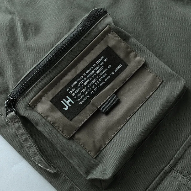 Black Cargo Pants tactical Japanese black Techwear cotton pants