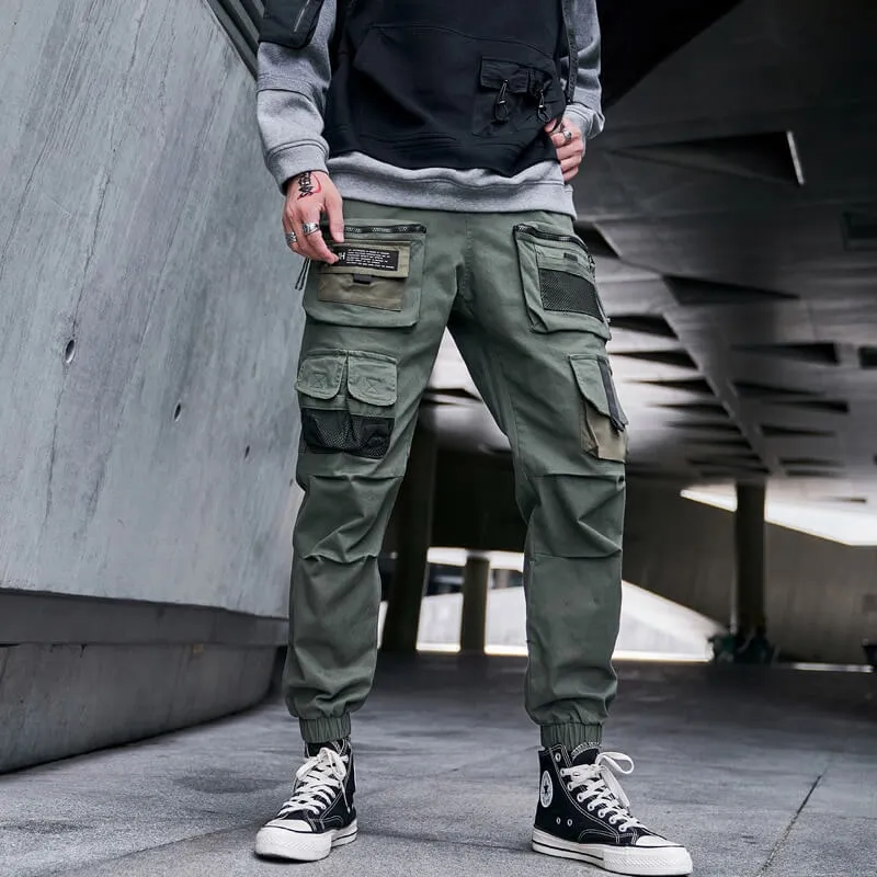 Black Cargo Pants tactical Japanese black Techwear cotton pants