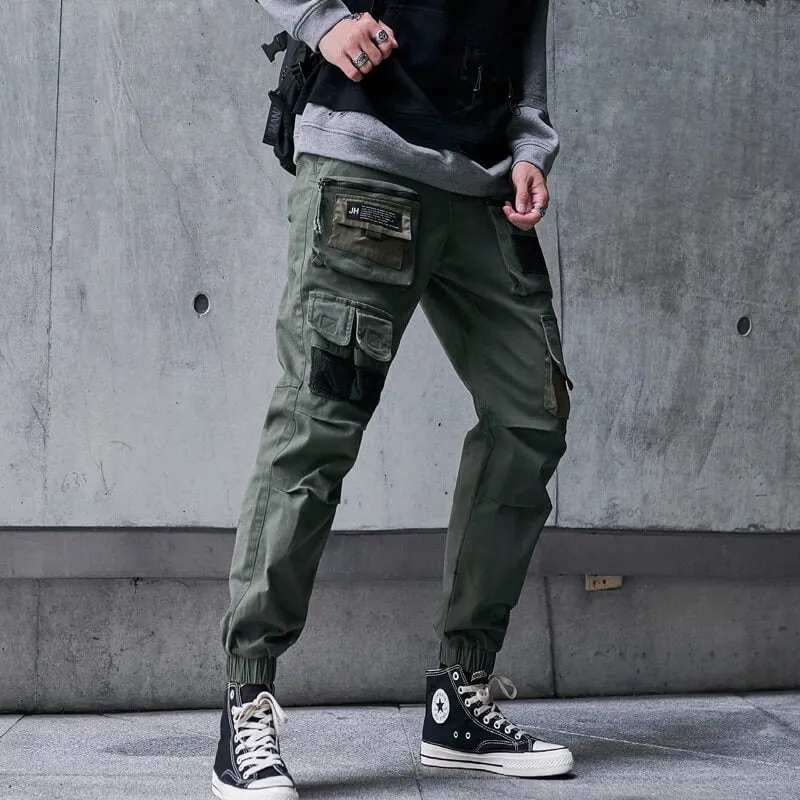 Black Cargo Pants tactical Japanese black Techwear cotton pants