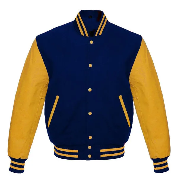 Black Friday Sale Wool Men's Varsity Baseball Jacket Real / Synthetic Leather Sleeves Wool Letterman Boys Jacket