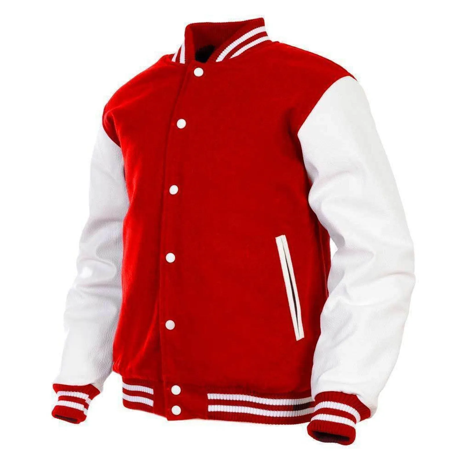 Black Friday Sale Wool Men's Varsity Baseball Jacket Real / Synthetic Leather Sleeves Wool Letterman Boys Jacket