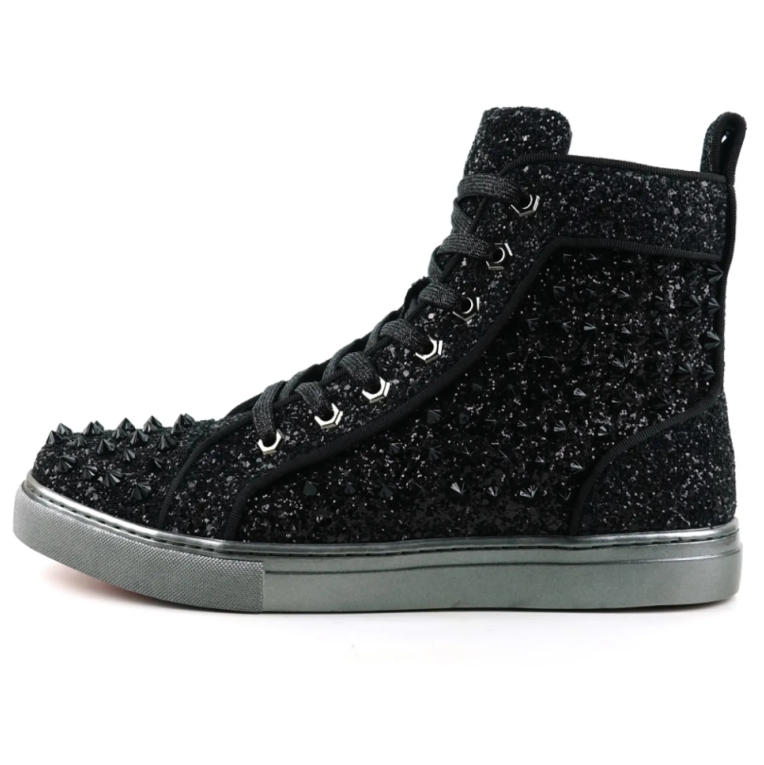 Black Glitter Black Spikes Encore by Fiesso