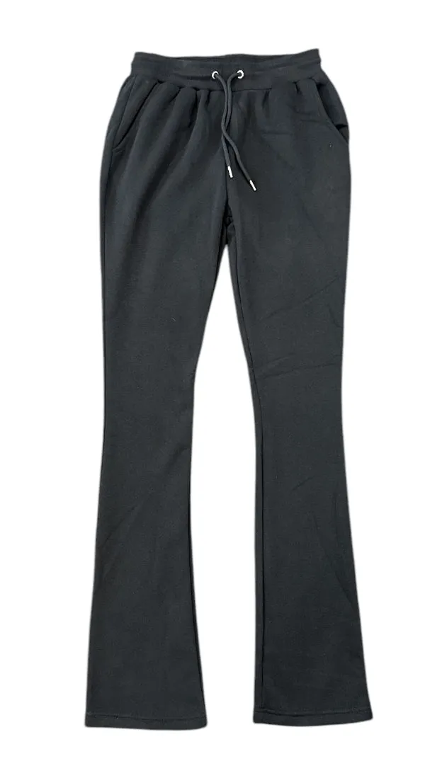 Black Pike Stacked Sweat Pants (Black) FB3424