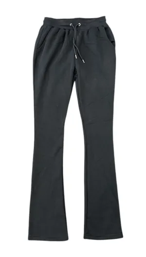 Black Pike Stacked Sweat Pants (Black) FB3424