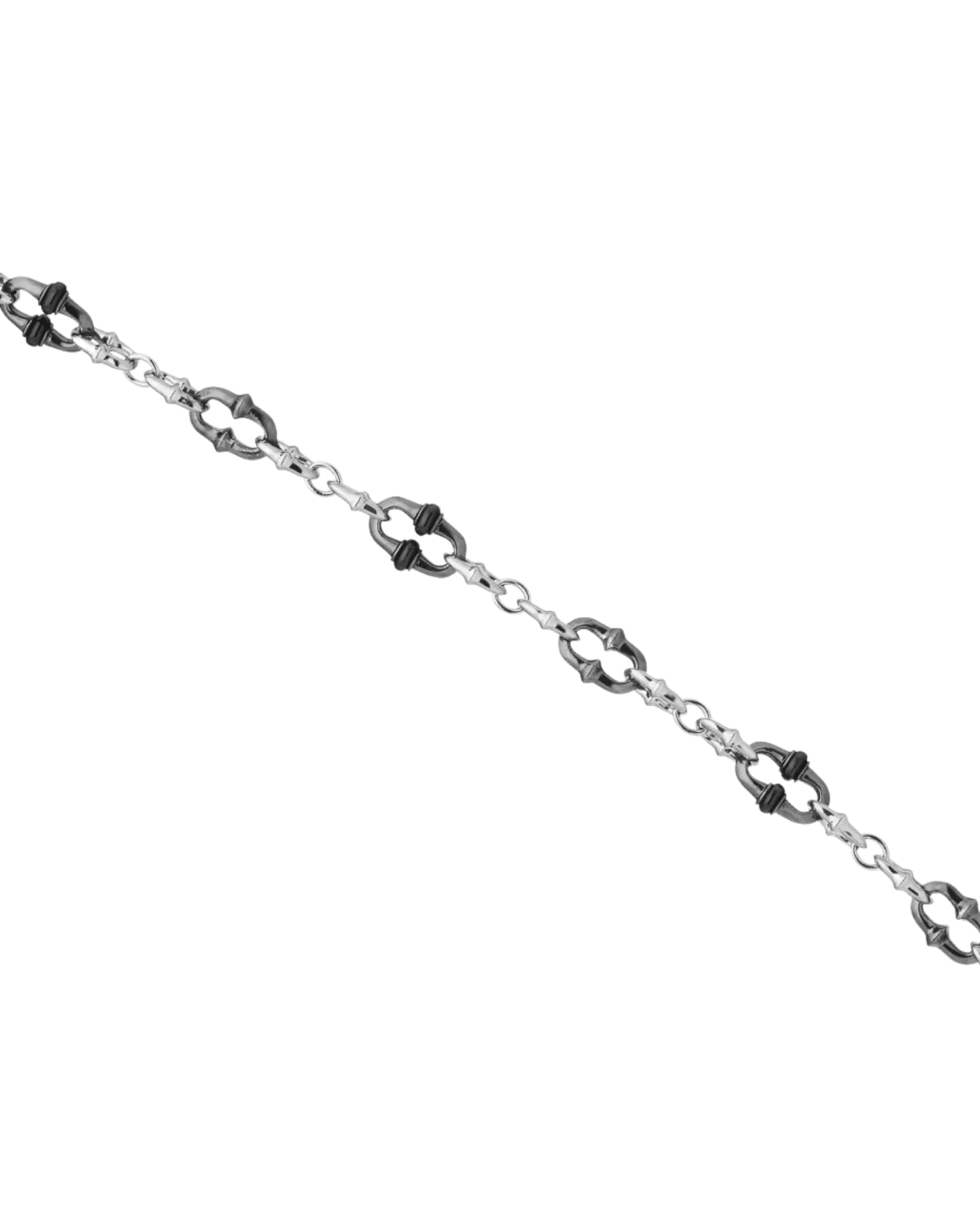 Black Spinel Dive Chain Necklace | Black Spinel and White Gold