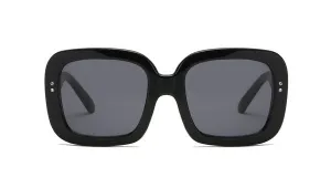 Black Thick Frame Square Sunglasses