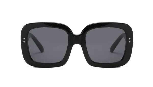 Black Thick Frame Square Sunglasses