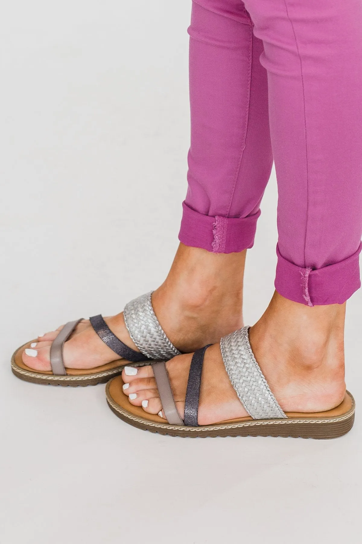Blowfish Otsi Sandals- Steel & Pewter