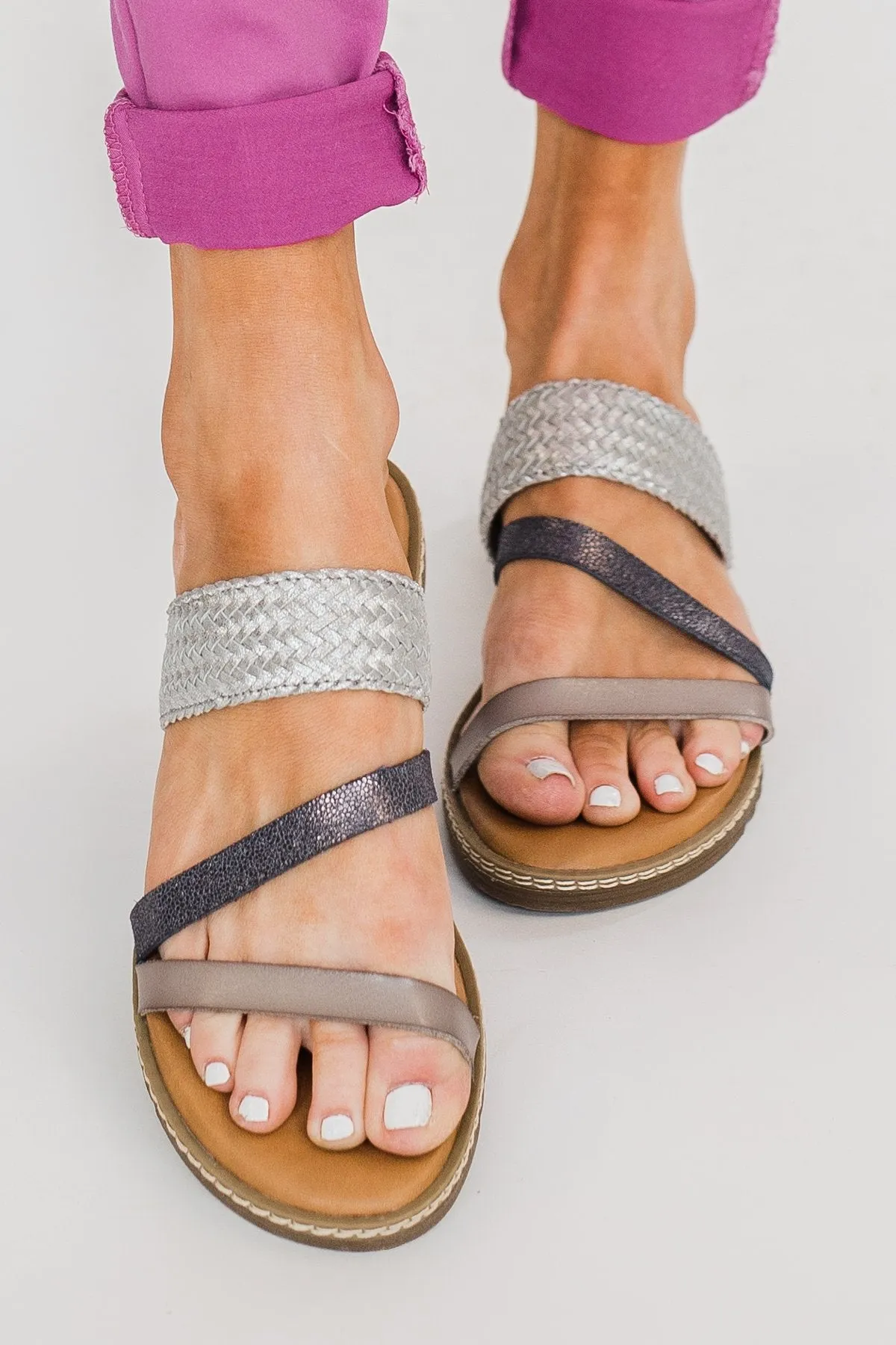 Blowfish Otsi Sandals- Steel & Pewter