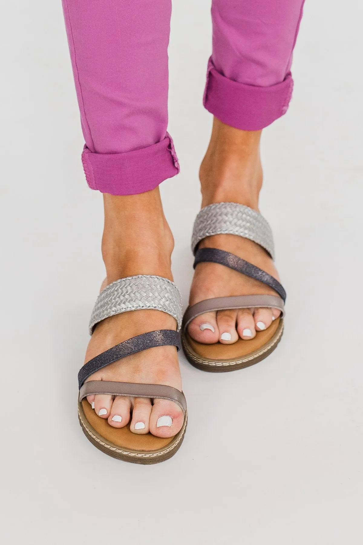 Blowfish Otsi Sandals- Steel & Pewter