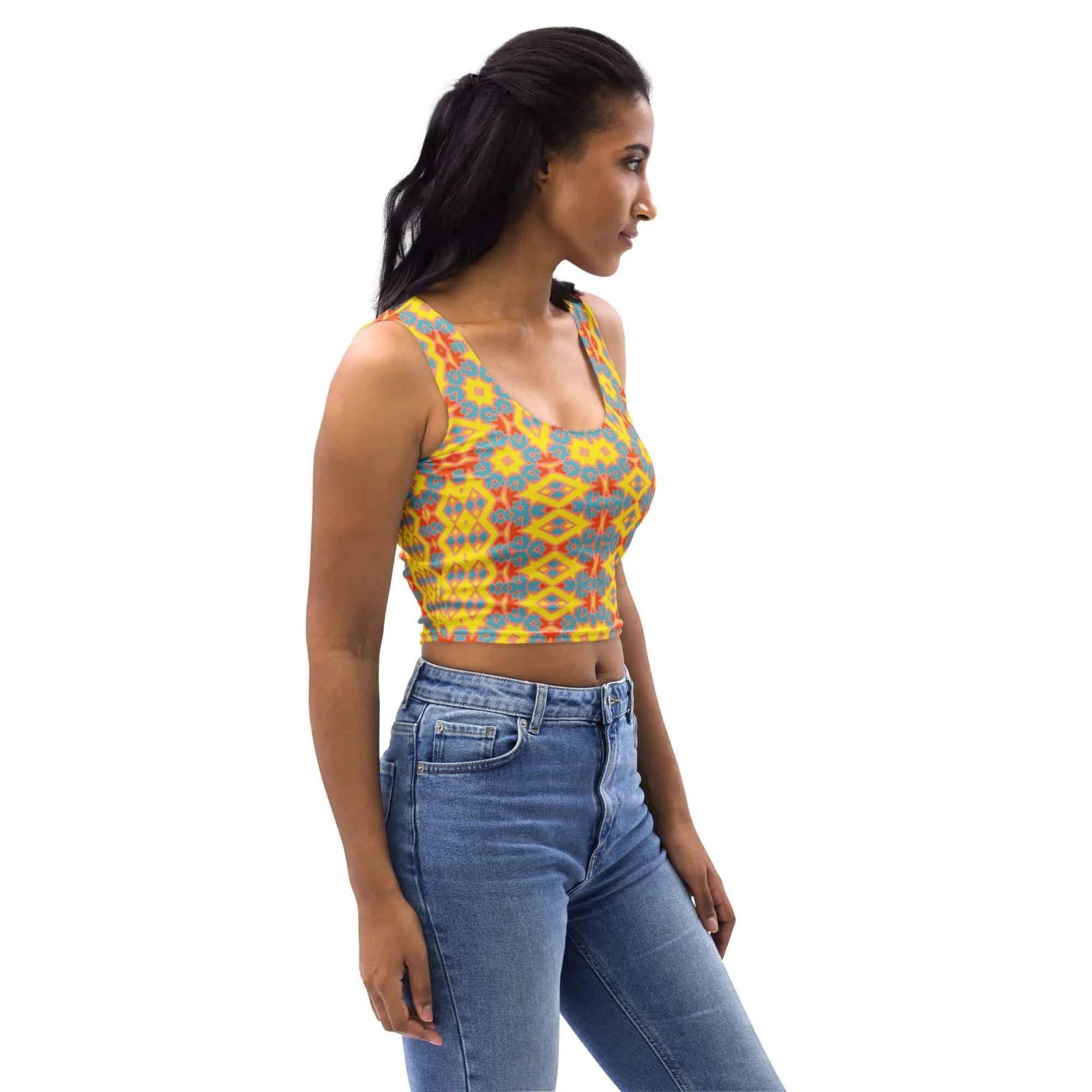 Body Hugging Crop Top (Yellow)