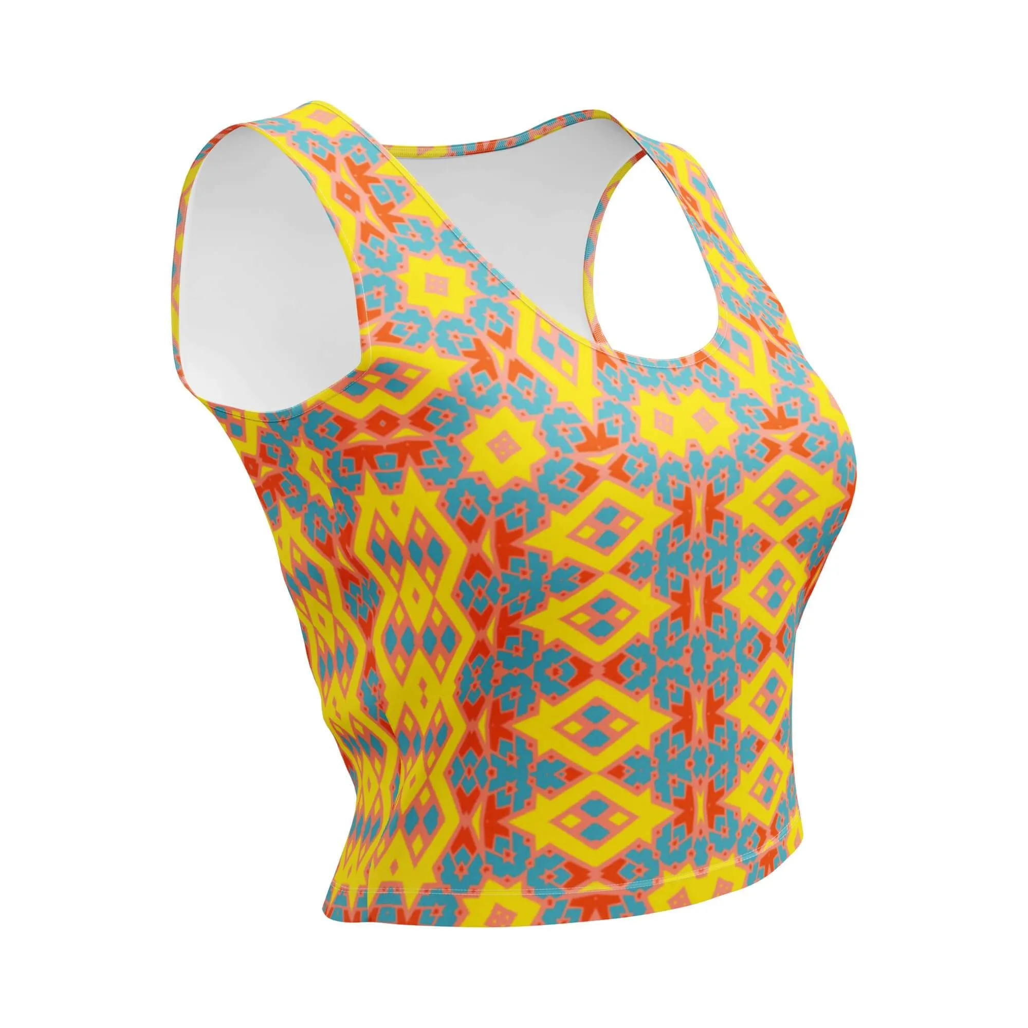 Body Hugging Crop Top (Yellow)