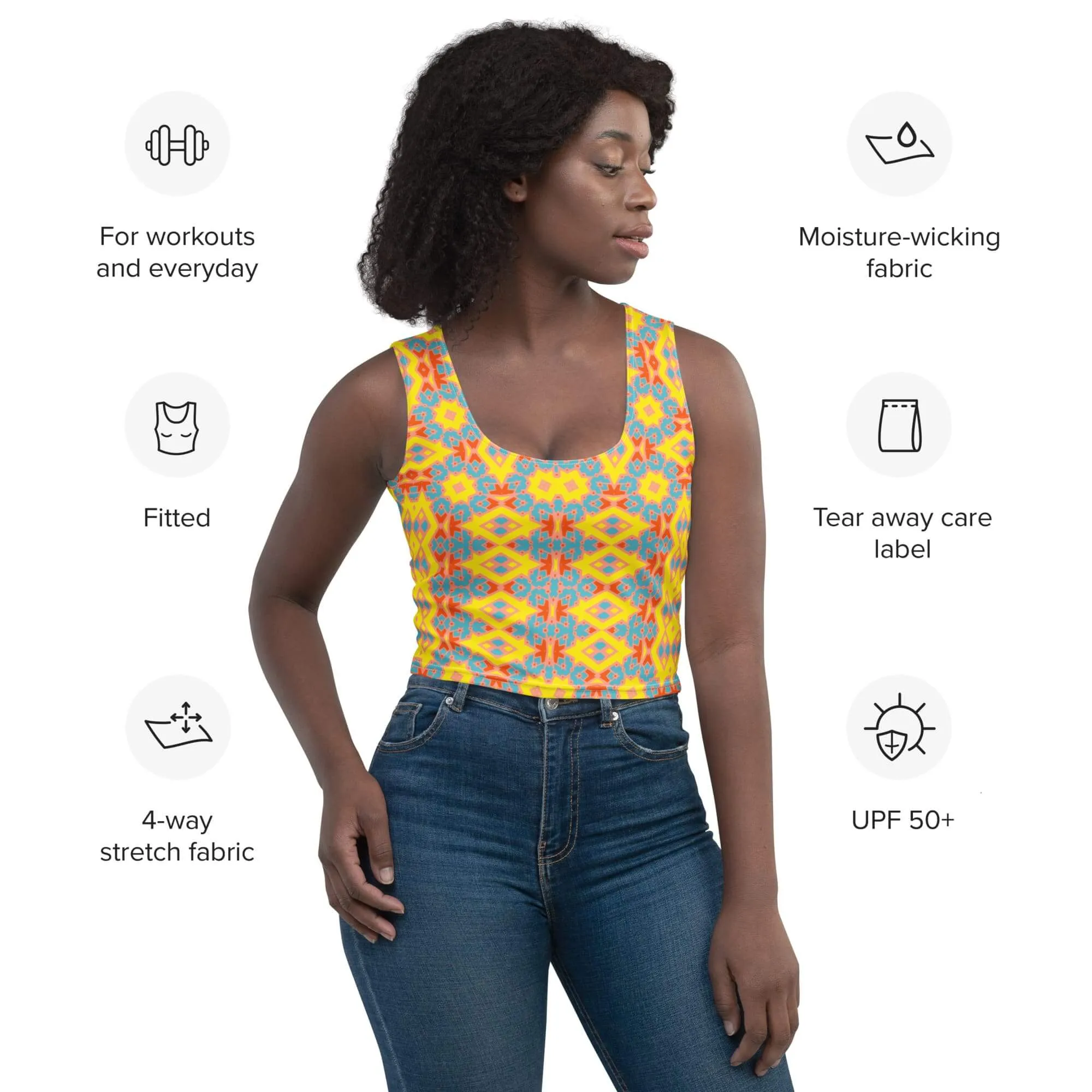 Body Hugging Crop Top (Yellow)