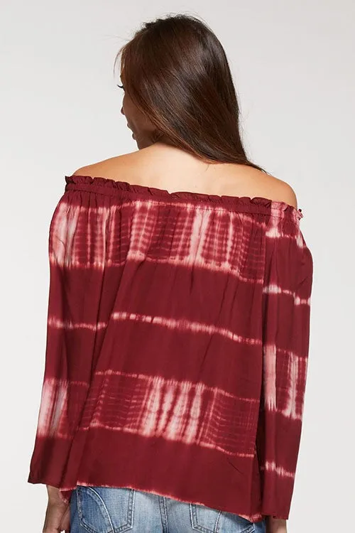 Bohemian Tie Dye Off The Shoulder Top