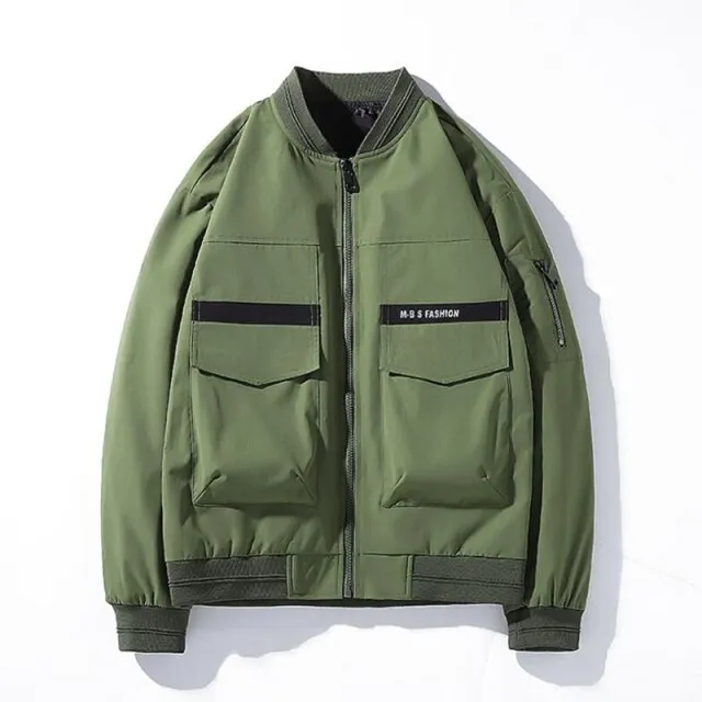 Bomber Jacket Men Plus Size 5XL 6XL 7XL Windbreaker Jaket Black Male Army green Loose Baseball Collar Korean Autumn Clothes Coat
