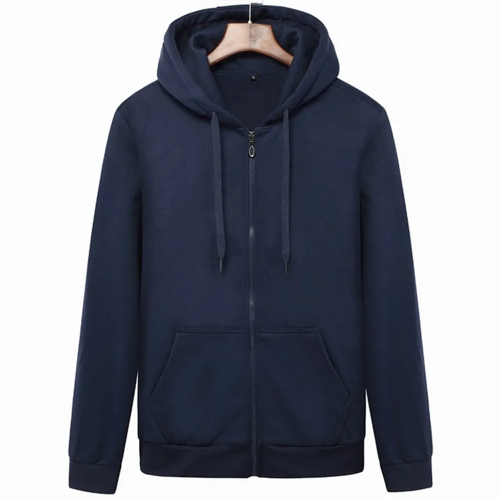 Brand Men's Hoodie With Hood Sweatshirts Jackets Men Fleece Streetwear Warm Tracksuit Men Hoody Coats Velvet Sweatshirt Mens