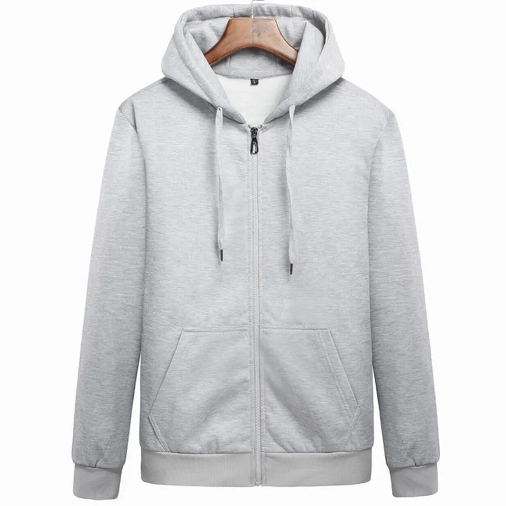 Brand Men's Hoodie With Hood Sweatshirts Jackets Men Fleece Streetwear Warm Tracksuit Men Hoody Coats Velvet Sweatshirt Mens
