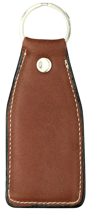 Brown leather key chain