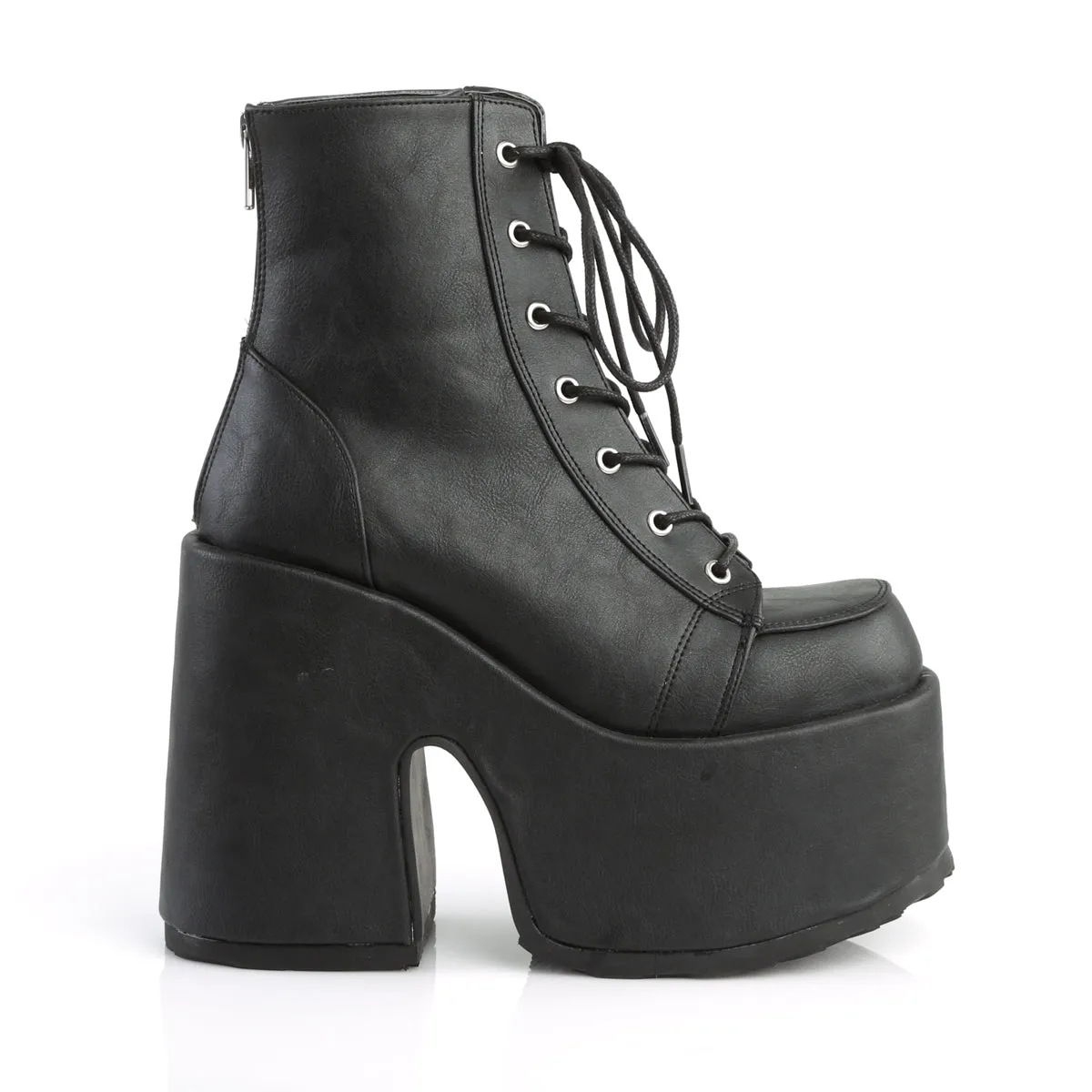 CAMEL-203 DemoniaCult Alternative Footwear Black Platform Chunky Ankle Boots
