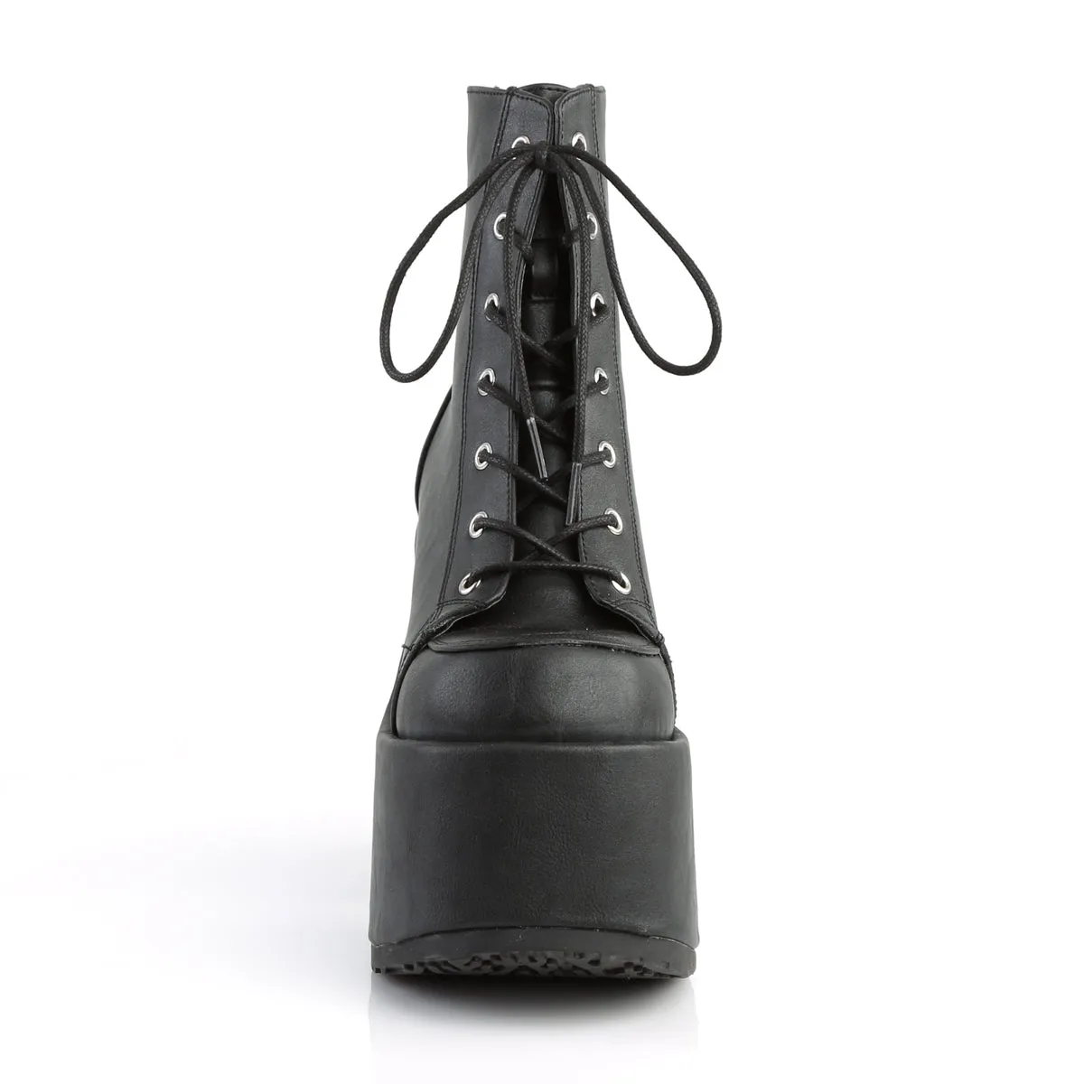 CAMEL-203 DemoniaCult Alternative Footwear Black Platform Chunky Ankle Boots