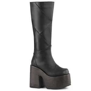 CAMEL-280 Demoniacult Alternative Footwear Women's Black Knee High Boots