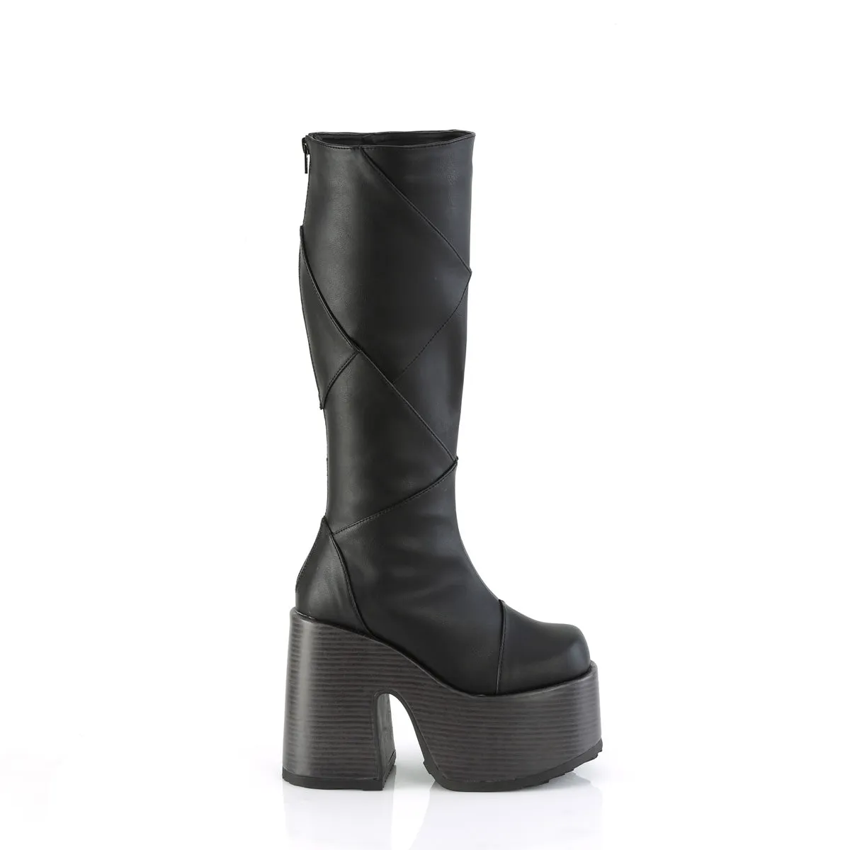 CAMEL-280 Demoniacult Alternative Footwear Women's Black Knee High Boots