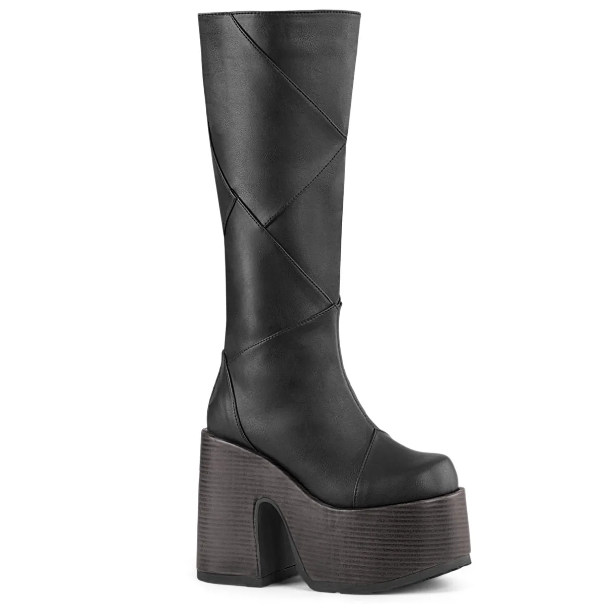 CAMEL-280 Demoniacult Alternative Footwear Women's Black Knee High Boots