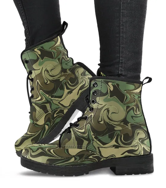 Camo Your Feet Women's Vegan Leather Combat Boots