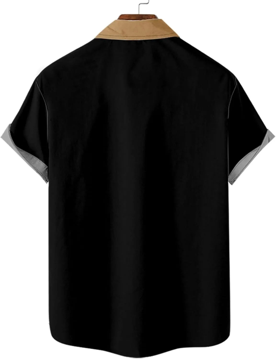 Cardigan Tshirts for Mens Winter Fall Short Sleeve High Neck Print Tops Shirt Mens 2024 Y2K